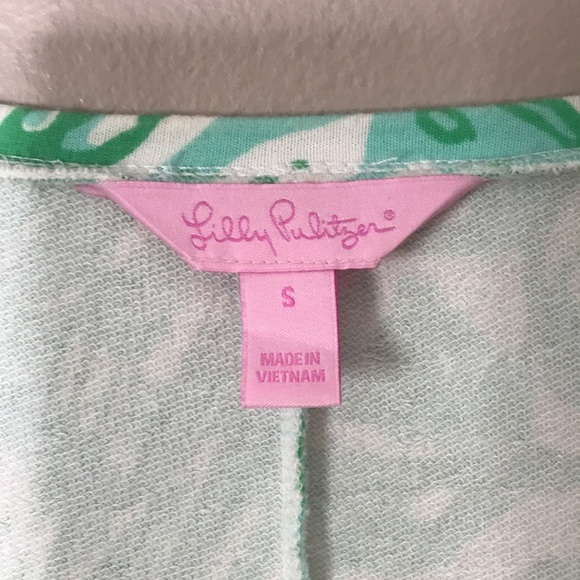 Lilly Pulitzer cotton green bungle in the jungle pullover v-neck dress small - Picture 8 of 12